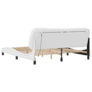 sengeramme med LED uden madras Hvar 180x200 cm sort og hvid