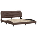 sengeramme med LED uden madras Hvar 100x200 cm brun