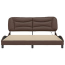 sengeramme med LED uden madras Hvar 100x200 cm brun