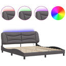 sengeramme med LED uden madras Hvar 180x200 cm sort