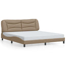 sengeramme med LED uden madras Hvar 180x200 cm cappuccinofarvet