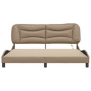 sengeramme med LED uden madras Hvar 180x200 cm cappuccinofarvet