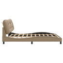 sengeramme med LED uden madras Hvar 180x200 cm cappuccinofarvet