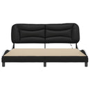 sengeramme med LED uden madras Hvar 180x200 cm sort og hvid