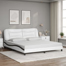 sengeramme med LED uden madras Hvar 180x200 cm sort og hvid