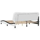 sengeramme med LED uden madras Hvar 180x200 cm sort og hvid
