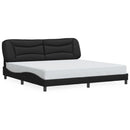 sengeramme med LED uden madras Hvar 200x200 cm sort