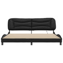 sengeramme med LED uden madras Hvar 200x200 cm sort
