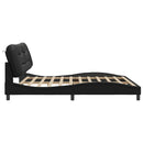 sengeramme med LED uden madras Hvar 200x200 cm sort