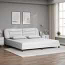 sengeramme med LED uden madras Hvar 200x200 cm hvid