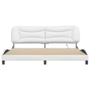 sengeramme med LED uden madras Hvar 200x200 cm hvid