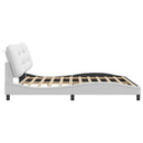 sengeramme med LED uden madras Hvar 200x200 cm hvid