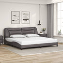 sengeramme med LED uden madras Hvar 200x200 cm grå