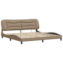 sengeramme med LED uden madras Hvar 200x200 cm cappuccinofarvet