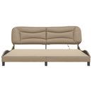 sengeramme med LED uden madras Hvar 200x200 cm cappuccinofarvet