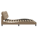 sengeramme med LED uden madras Hvar 200x200 cm cappuccinofarvet