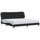 sengeramme med LED uden madras Hvar 200x200 cm sort og hvid
