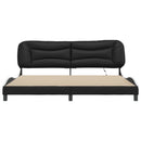 sengeramme med LED uden madras Hvar 200x200 cm sort og hvid