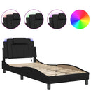 sengeramme Viana med LED uden madras 80x200 cm sort