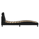 sengeramme Viana med LED uden madras 80x200 cm sort