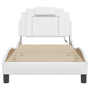 sengeramme Viana med LED uden madras 80x200 cm hvid