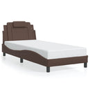 sengeramme Viana med LED uden madras 80x200 cm brun