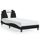 sengeramme Viana med LED uden madras 80x200 cm sort og hvid