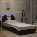 sengeramme Viana med LED uden madras 80x200 cm sort og hvid