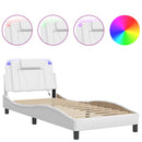 sengeramme Viana med LED uden madras 90x190 cm hvid