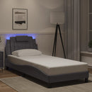sengeramme Viana med LED uden madras 90x190 cm grå