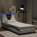 sengeramme Viana med LED uden madras 90x190 cm hvid og sort