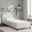 sengeramme Viana med LED uden madras 90x200 cm hvid