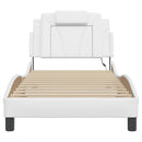 sengeramme Viana med LED uden madras 90x200 cm hvid