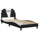 sengeramme Viana med LED uden madras 90x200 cm sort og hvid