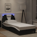 sengeramme Viana med LED uden madras 90x200 cm sort og hvid
