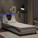 sengeramme Viana med LED uden madras 90x200 cm hvid og sort