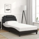 sengeramme Viana med LED uden madras 100x200 cm sort