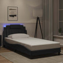 sengeramme Viana med LED uden madras 100x200 cm sort