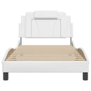 sengeramme Viana med LED uden madras 100x200 cm hvid