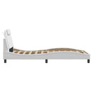 sengeramme Viana med LED uden madras 100x200 cm hvid