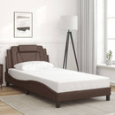 sengeramme Viana med LED uden madras 100x200 cm brun