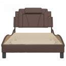 sengeramme Viana med LED uden madras 100x200 cm brun