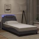 sengeramme Viana med LED uden madras 100x200 cm grå