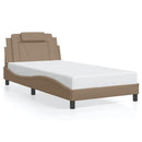 sengeramme Viana med LED uden madras 100x200 cm cappuccinofarvet