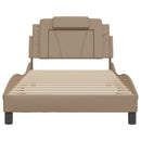 sengeramme Viana med LED uden madras 100x200 cm cappuccinofarvet