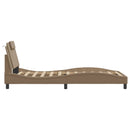 sengeramme Viana med LED uden madras 100x200 cm cappuccinofarvet