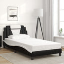 sengeramme Viana med LED uden madras 100x200 cm sort og hvid