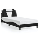 sengeramme Viana med LED uden madras 100x200 cm sort og hvid