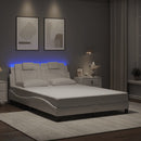 sengeramme Viana med LED uden madras 120x200 cm hvid