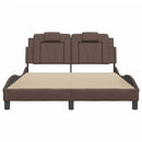 sengeramme Viana med LED uden madras 120x200 cm brun